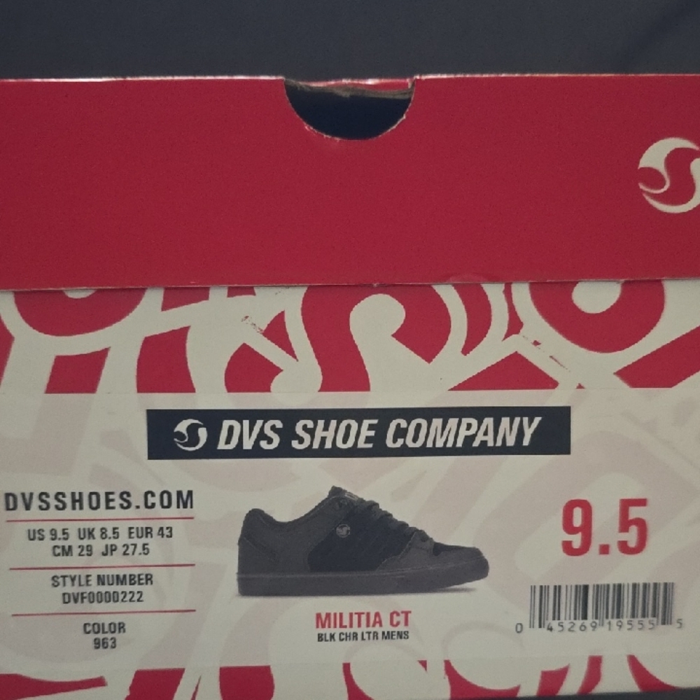 DVS skate shoes Militia CT size 9.5 NEW IN BOX